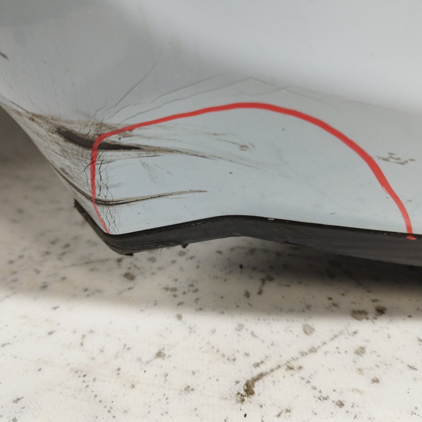 Light blue front bumper Fiat 500 2009 ecoAC10375