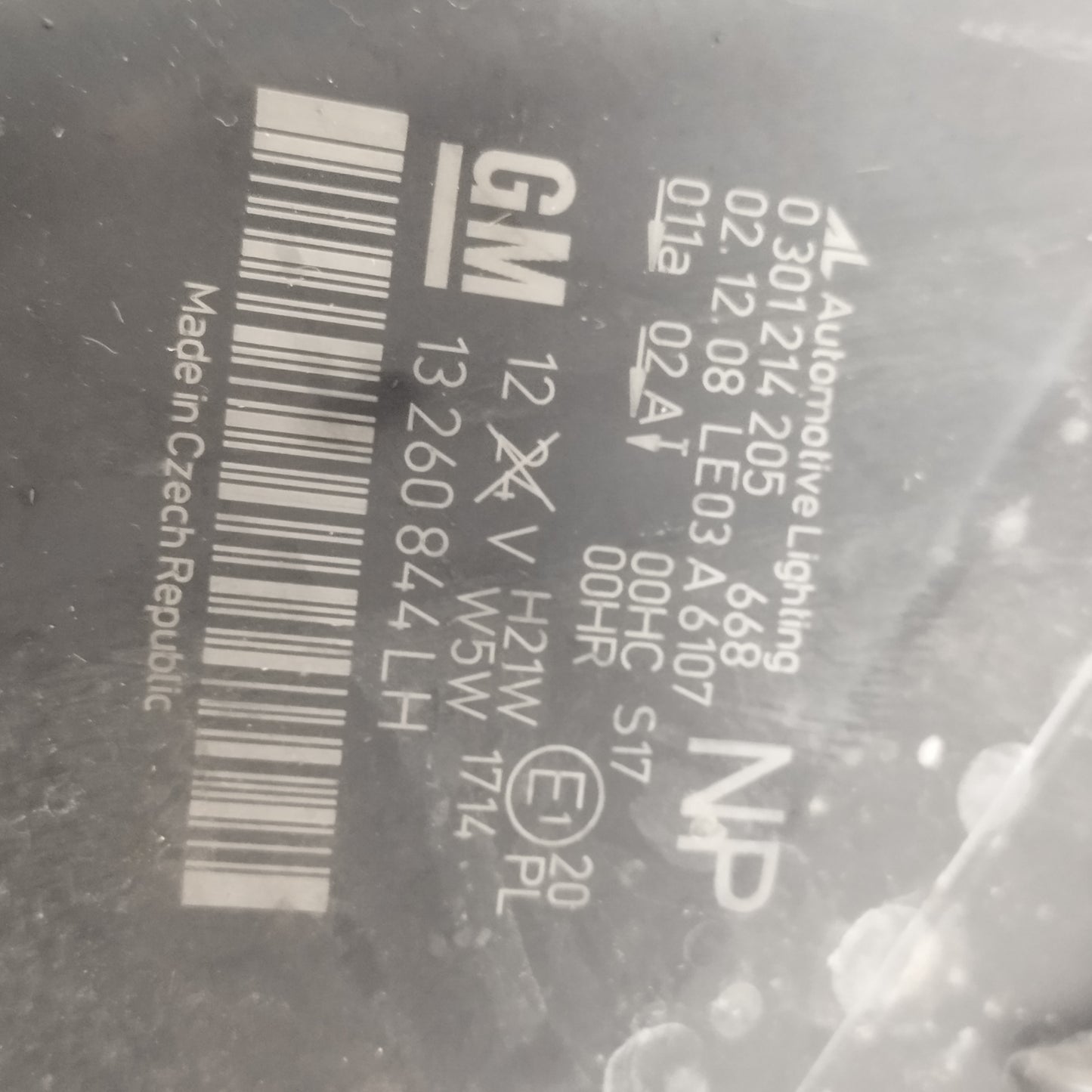 Linker Frontscheinwerfer Opel Zafira B 2008 Code: 0301214205 ecoAC13957