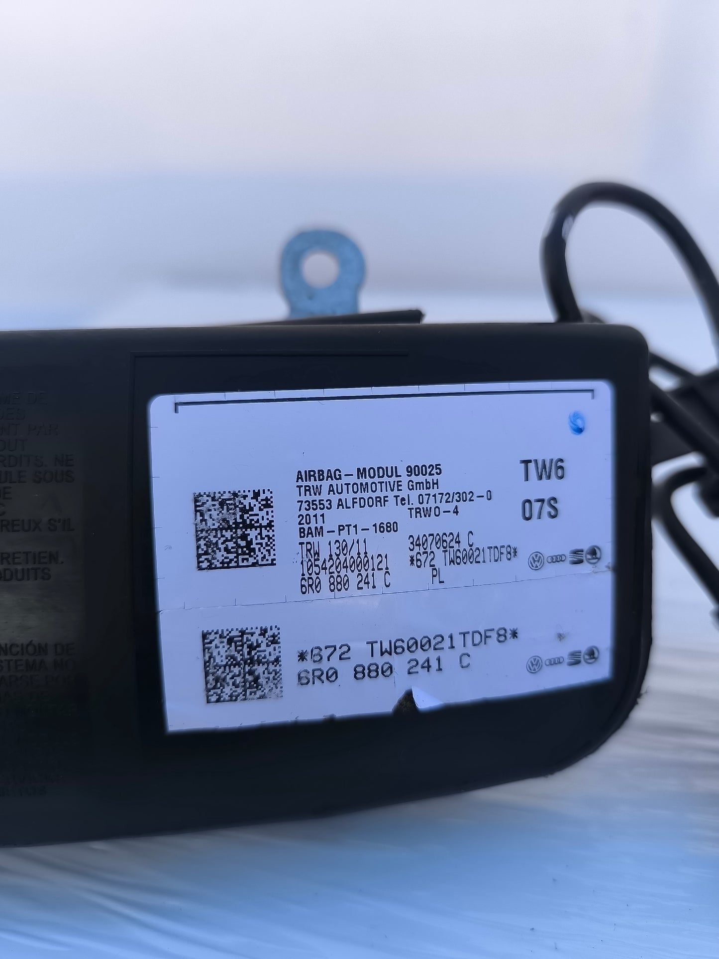 Left seat airbag Volkswagen Polo year 2013 Cod. 6r0880241C ecoAG6829