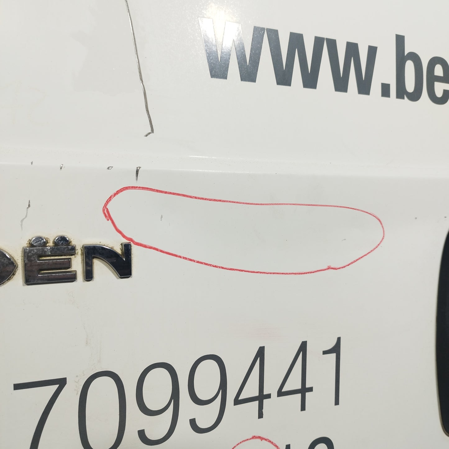 Sportello da carico posteriore sx bianco Citroen Nemo 2010 ecoAC13872