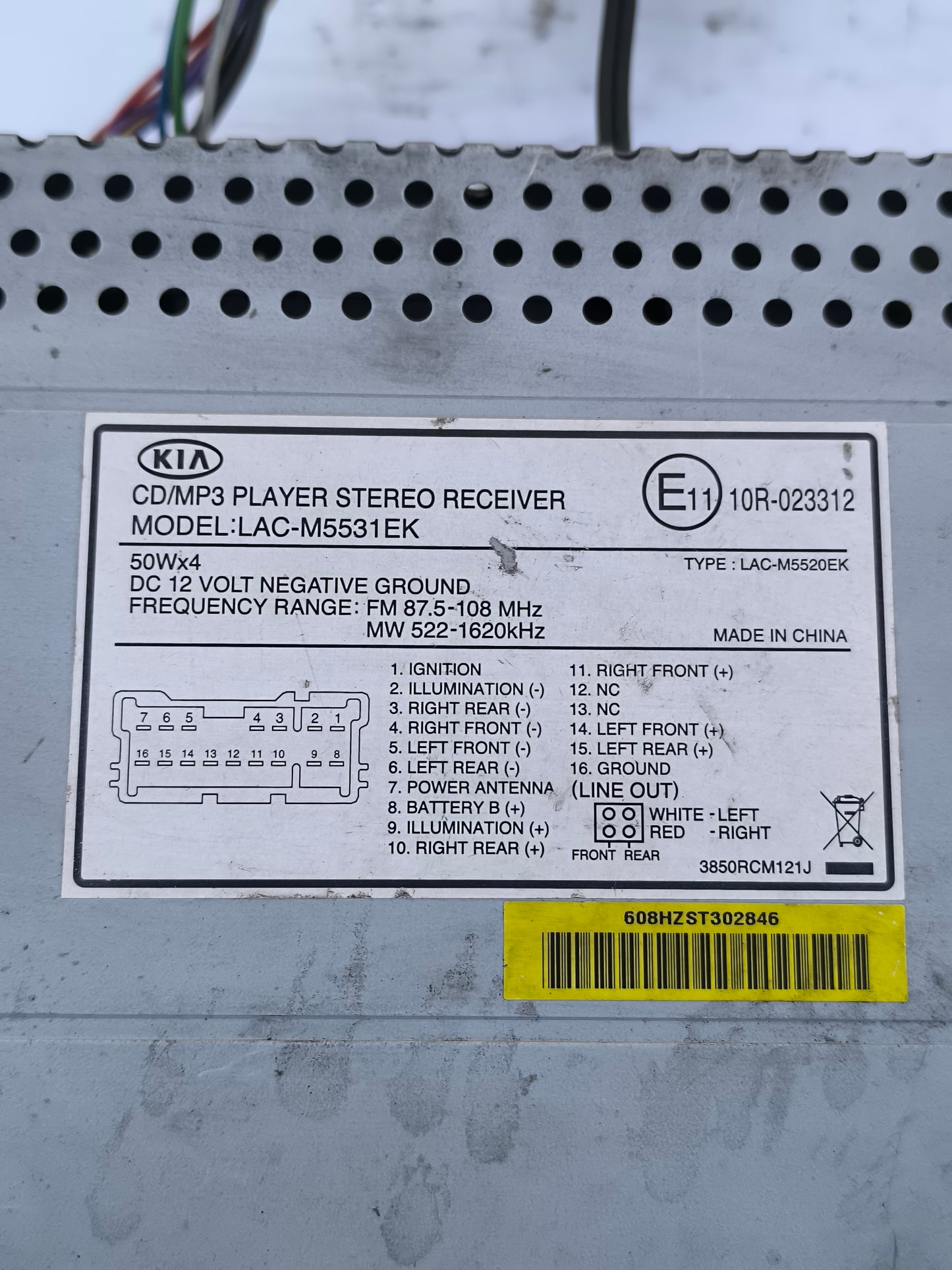 Autoradio Kia Picanto anno 2008 cod. 10R-023312 ecoAG7357