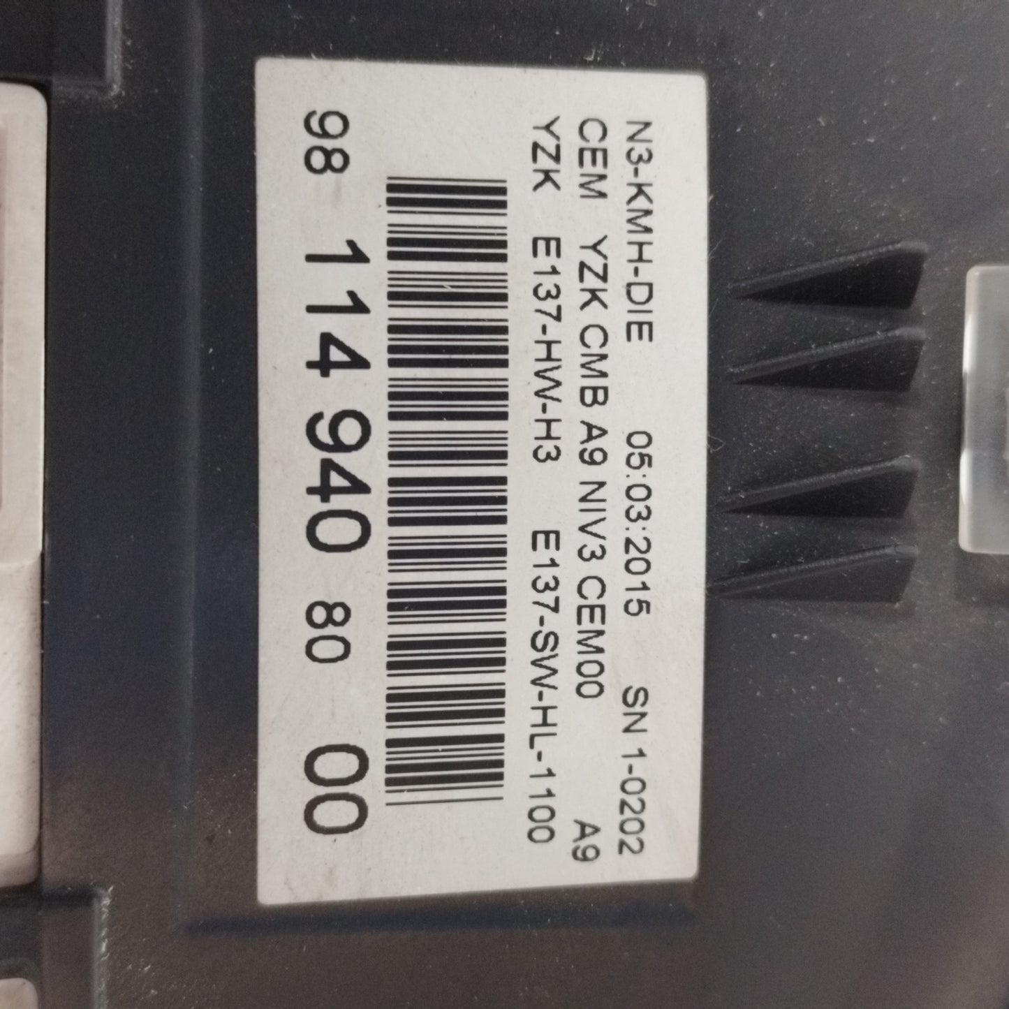 Quadro strumenti Peugeot 208 1.4 D 2015 Cod: 981149408000 ecoAC11382