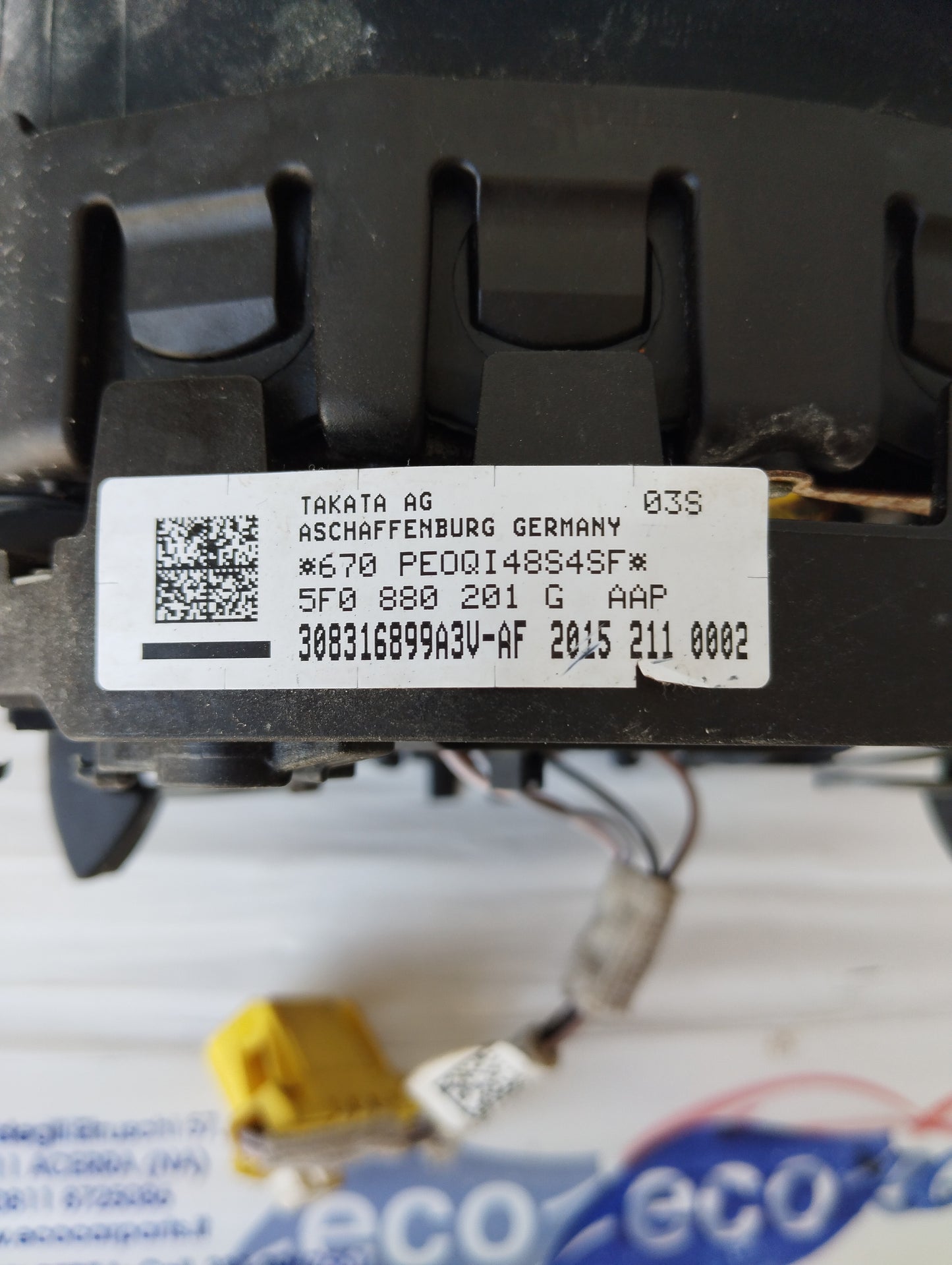 Steering wheel airbag Seat Leon / Seat Ibiza 2016 code: 5f0880201G ecoAG5237