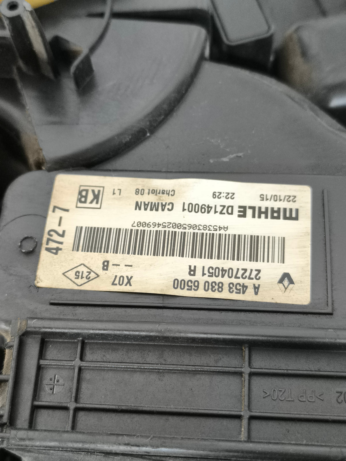 Stufa completa Renault Twingo III 2014-2019 cod: A4538306500 ecoAG9708