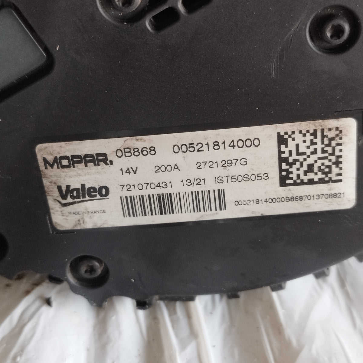 Alternatore Fiat Panda 1.0 B / Ibrida 5 pin 2020-2026 69cv cod: 00521814000 ecoAC17285