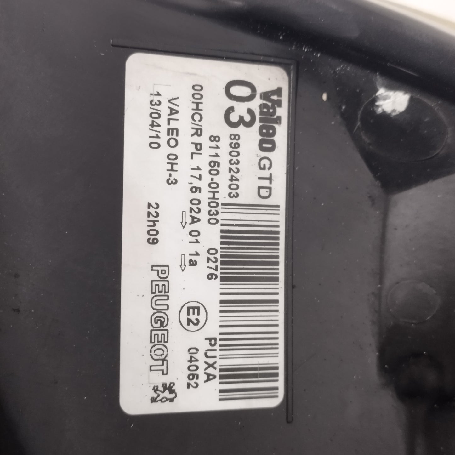 Fanale anteriore sx Peugeot 107 2007 Cod: 89032403 ecoAC15008