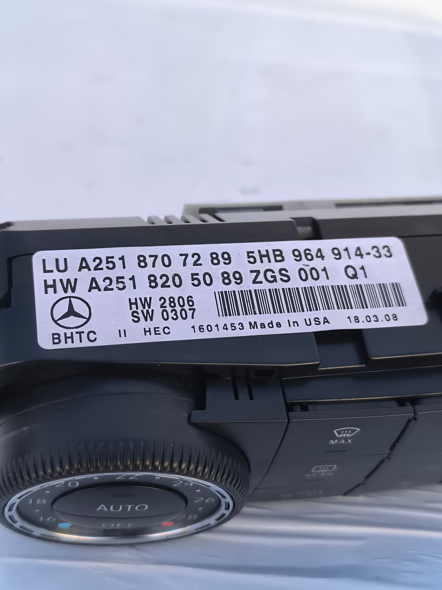 Mercedes ML W164 Klimabedienteil Code A2518707289 ecoAG7680