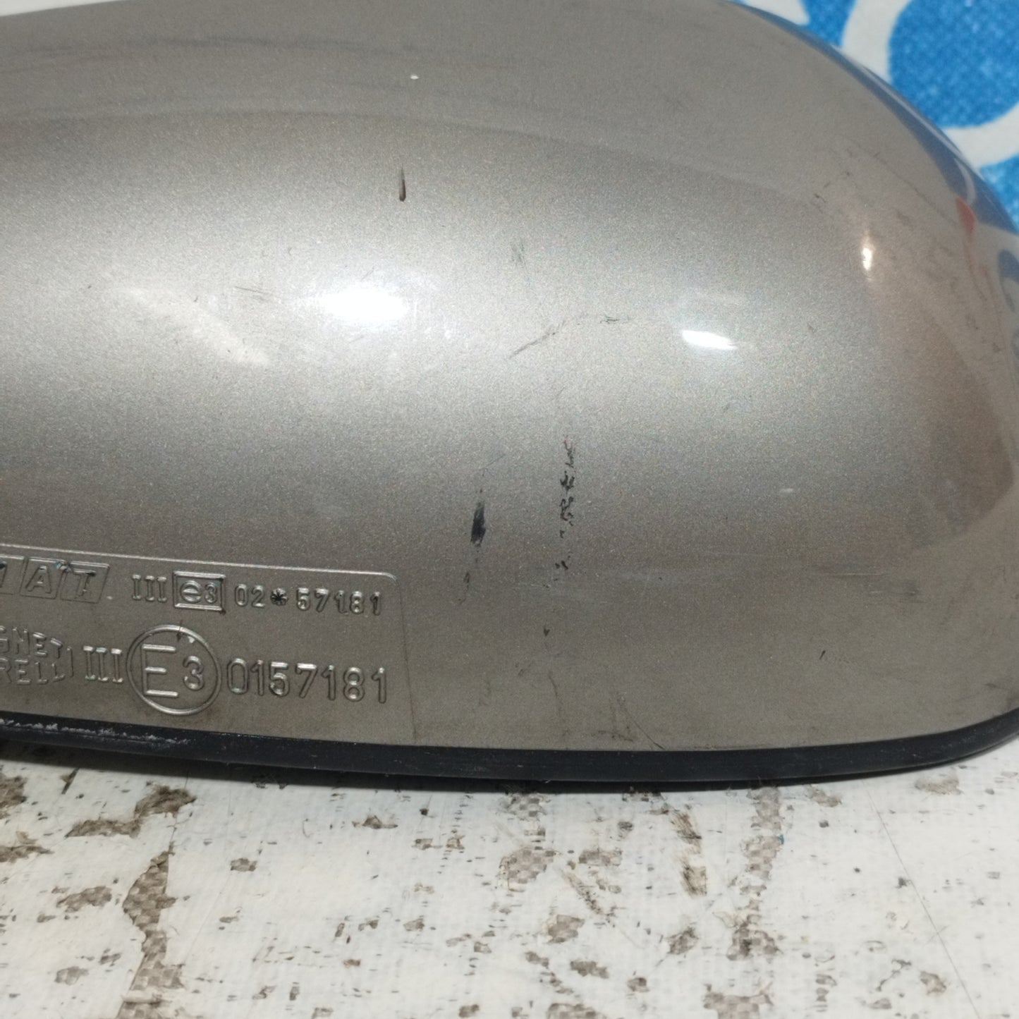 Elektrischer Außenspiegel vorne links, grau, Fiat Punto, Baujahr 2004, 3-adrig, ecoAC9353