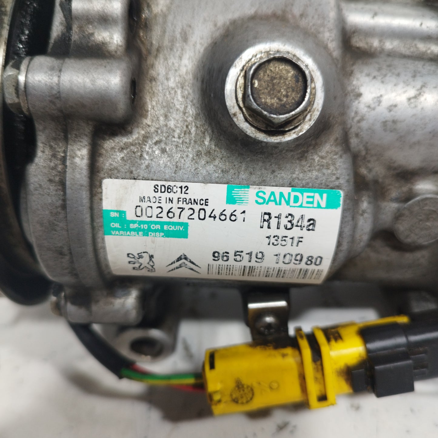 Klimakompressor Peugeot 207 1.6 HDI 2009, Code: 9651910980 ecoAC8658