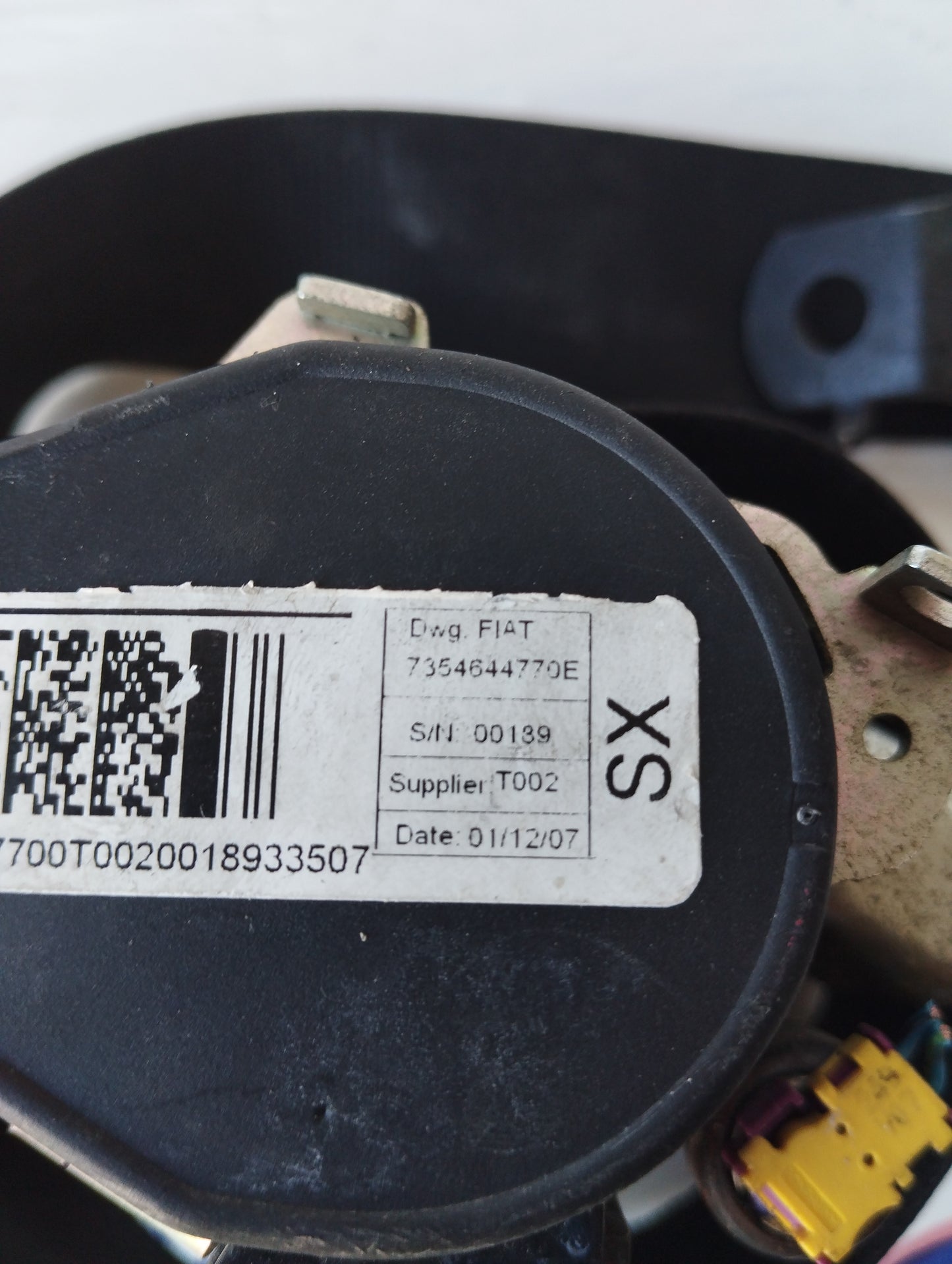 Vorderer linker Sicherheitsgurt Fiat Fiorino 2011 Code: 7354644770E ecoAG5245