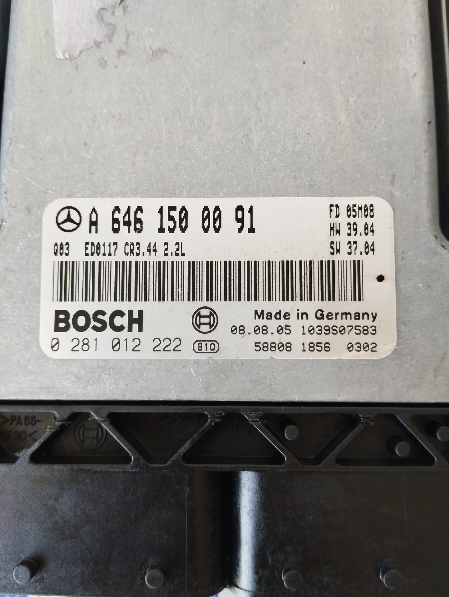 Engine control unit Mercedes C-Class w203 220 cdi code: 0281012222 ecoAG5495