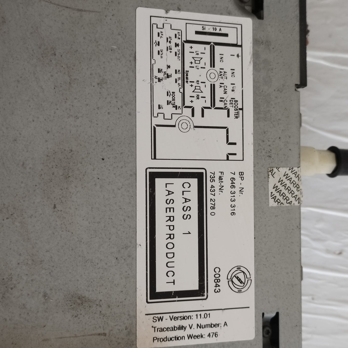 Autoradio Lancia Musa 2010 ecoAC4514