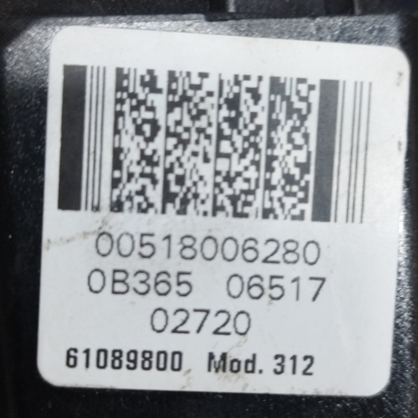 Ignition switch Fiat New Panda 1.2 B 2014 code: 00518006280 ecoAC9888