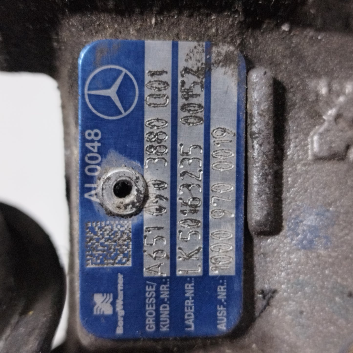 Mercedes C-Class 2.2 CDI 2012 Turbine Code: A6510903880 ecoAC11640