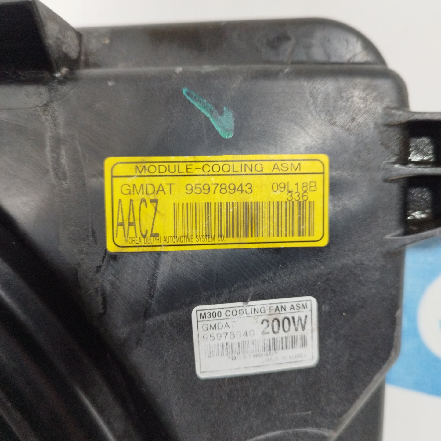 Ventola Radiatore Chevrolet Spark 1.2 B 2009 cod: 95978943 ecoAC8587