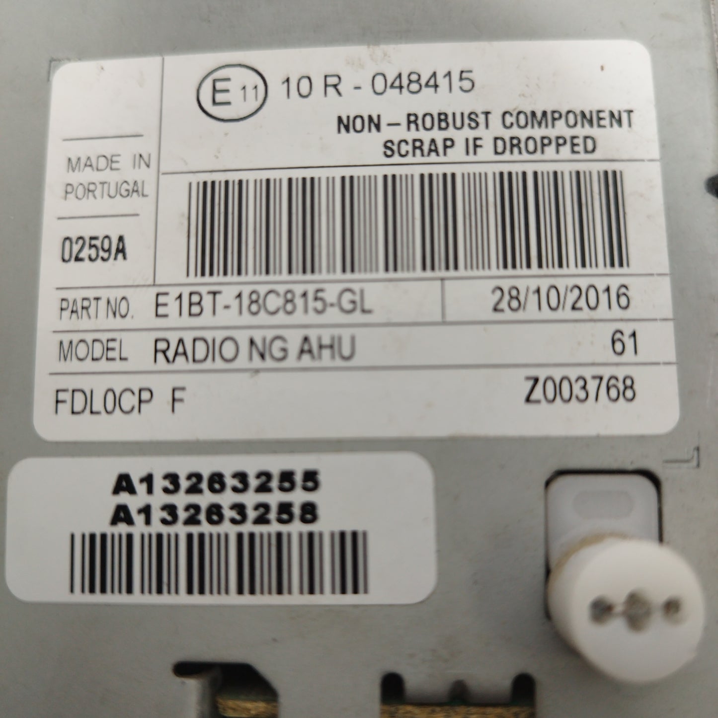 Autoradio Ford Fiesta 2012 codice e1bt-18c815-gl ecoAC136