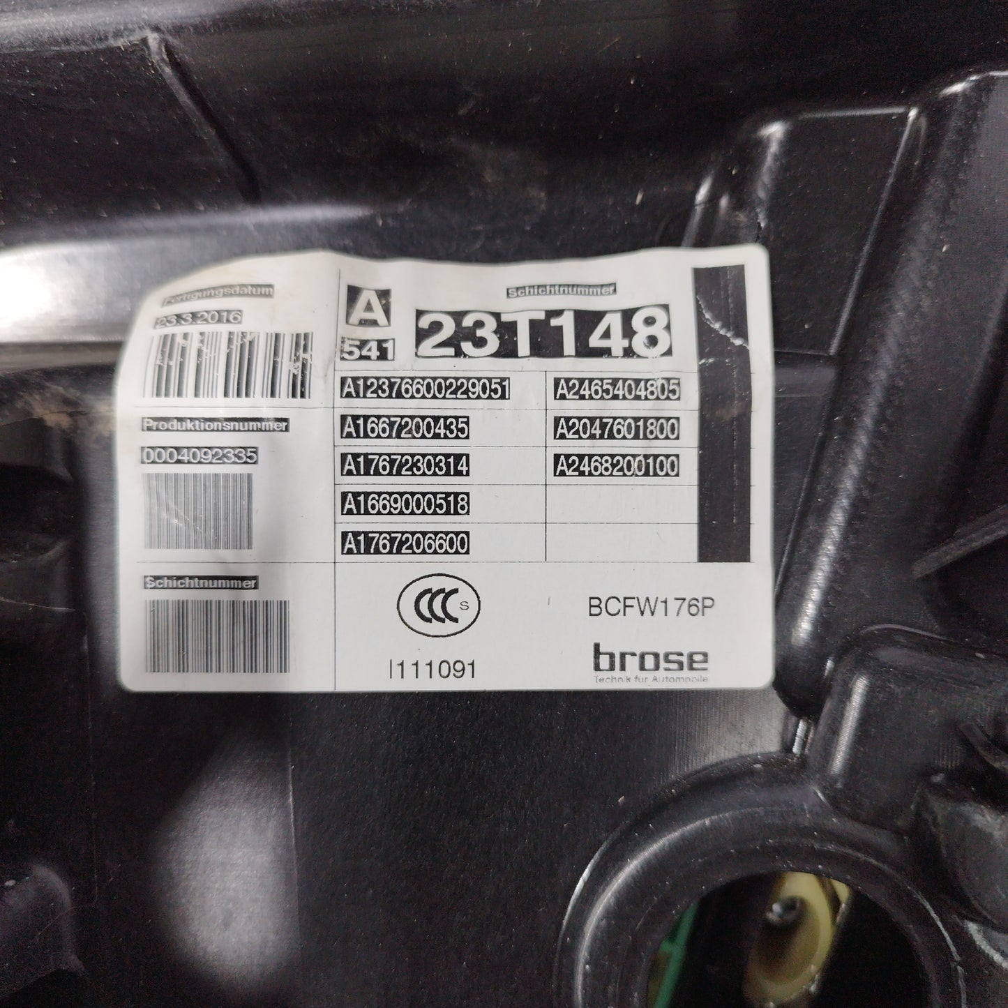 Right front panel rack Mercedes A-Class w176 2016 cod. a1767230314 ecoAC166