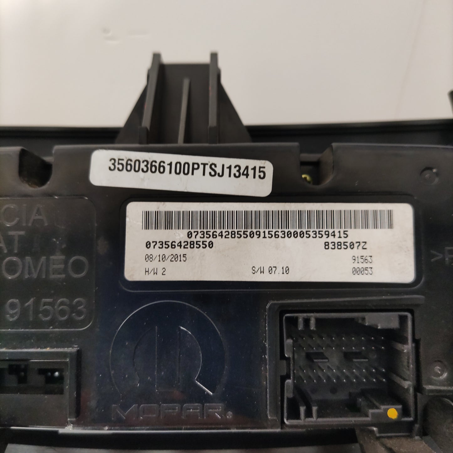 Fiat Tipo 2018 ecoAG125 Klimabedienfeld