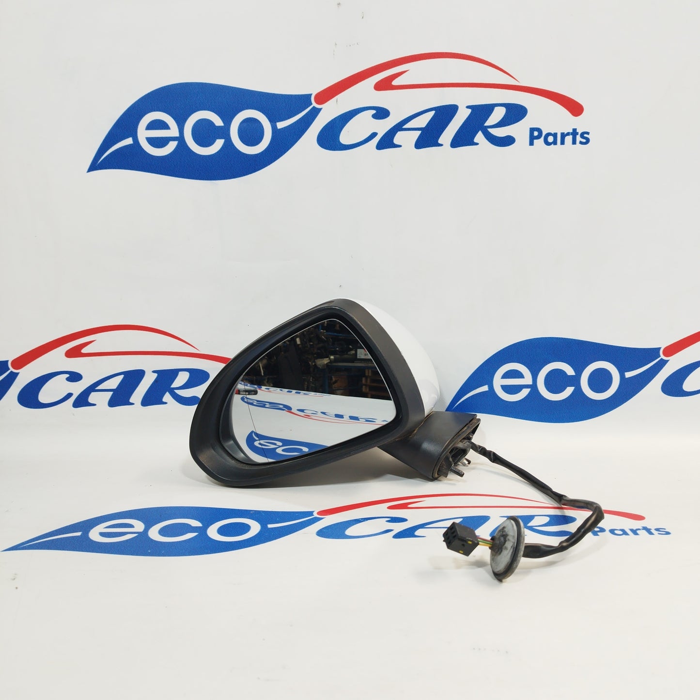 Linker Außenspiegel Opel Corsa D 2007 elektrisch 3-adrig weiß Code 46-843-5664 ecoAC244