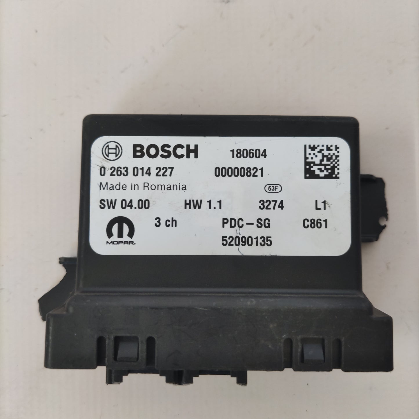 Fiat Tipo 2018 elektronisches Steuergerät Code 0263014227 ecoAG275