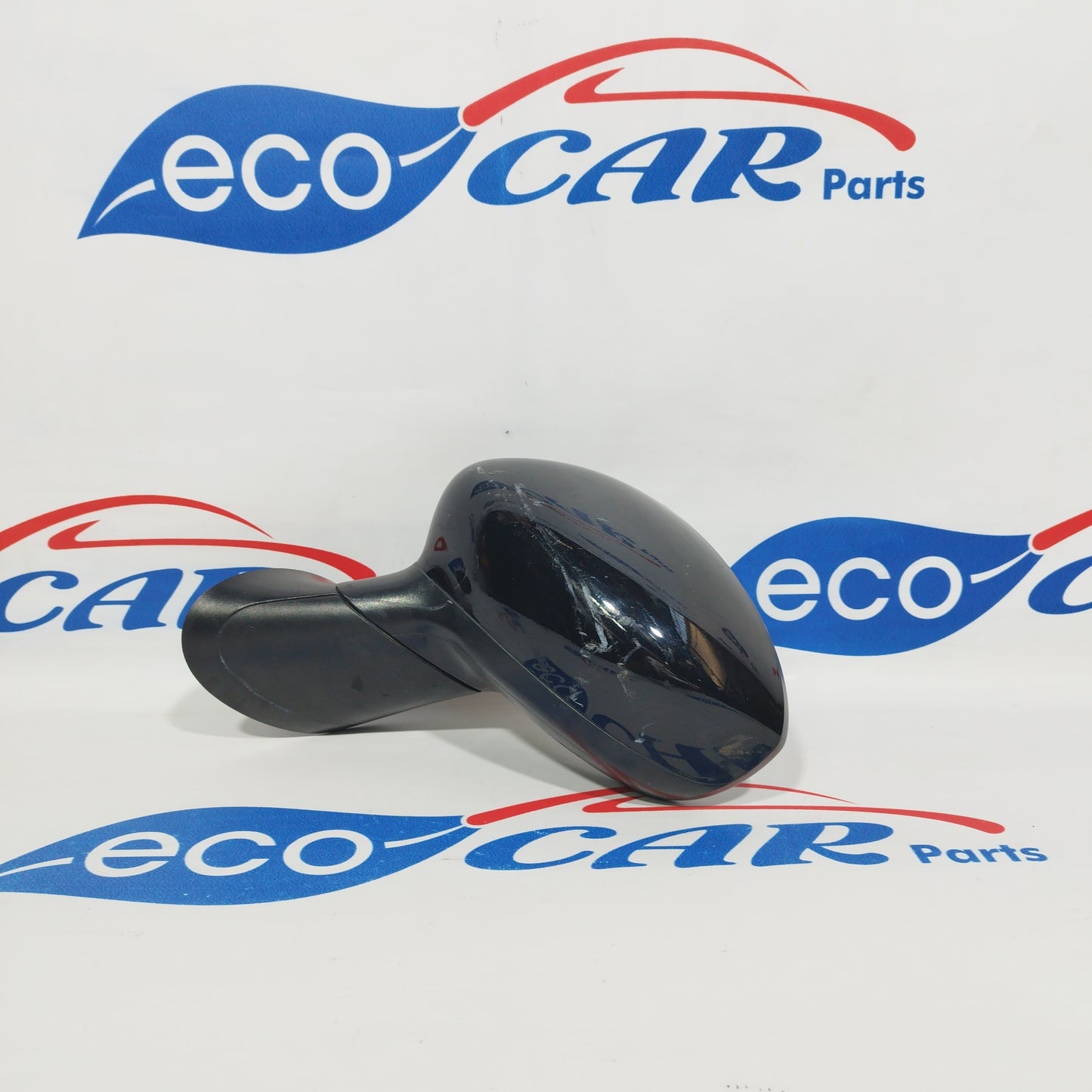 Schwarzer elektrischer Außenspiegel links für Fiat 500, Baujahr 2010, ecoac356