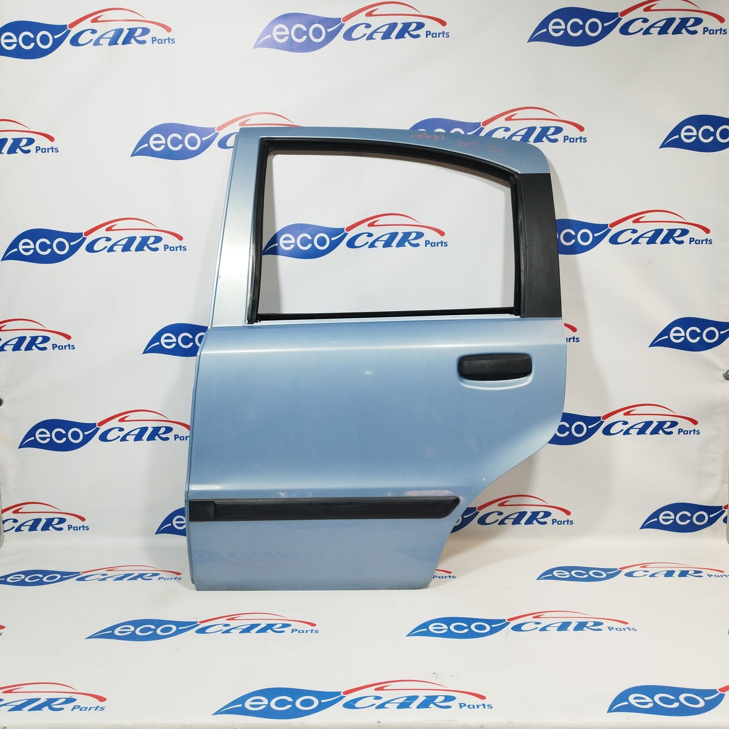 Hintere linke Tür, hellblau, Fiat Panda 2010 ecoac366