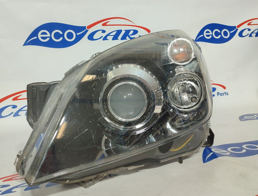 Left front light Opel Astra H xenon black background ecoAG597