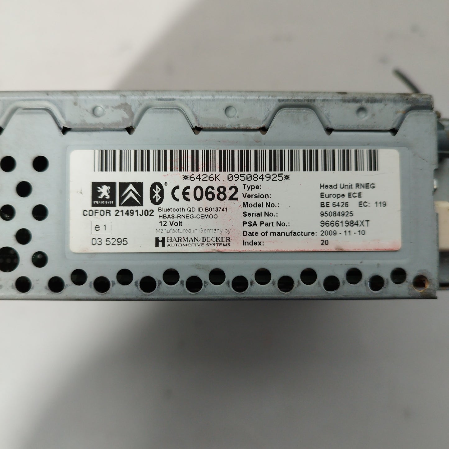 Autoradio navigatore bluetooth Citroen C3 2012 codice 96661984xt ecoAC898