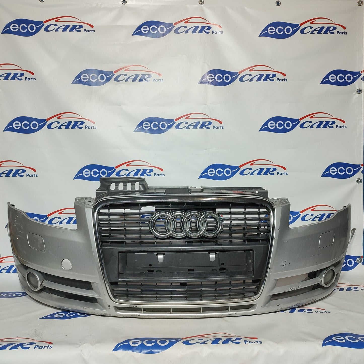 Silver gray front bumper Audi A4 2007 ecoAG666