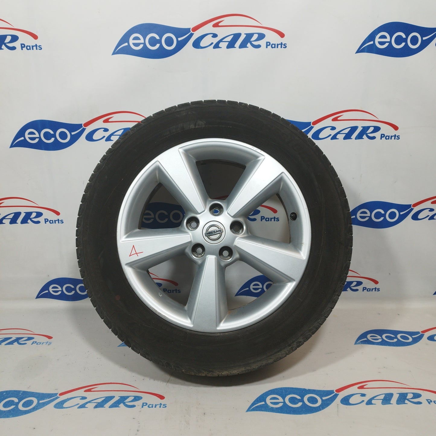 Alloy wheels with Bridgestone 215/60r17 tires at 60% Nissan Qashqai 2008 code jd110mb55 ecoAC1148