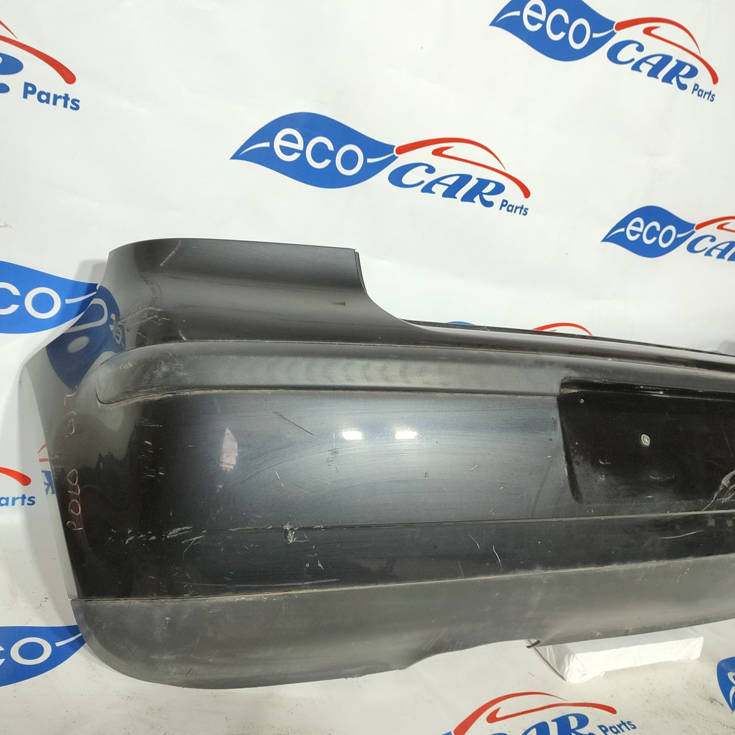 Black rear bumper Volkswagen Polo 2005 ecoAG757
