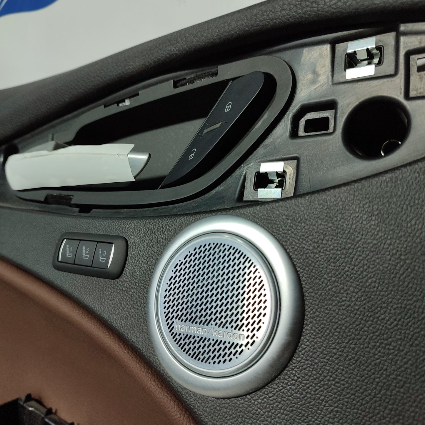 Pannello interno anteriore sx tessuto pelle marrone Alfa Romeo Stelvio ecoAG1074