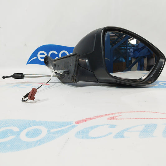 Black manual right mirror Peugeot 208 2015 code 232673078 ecoAC2696