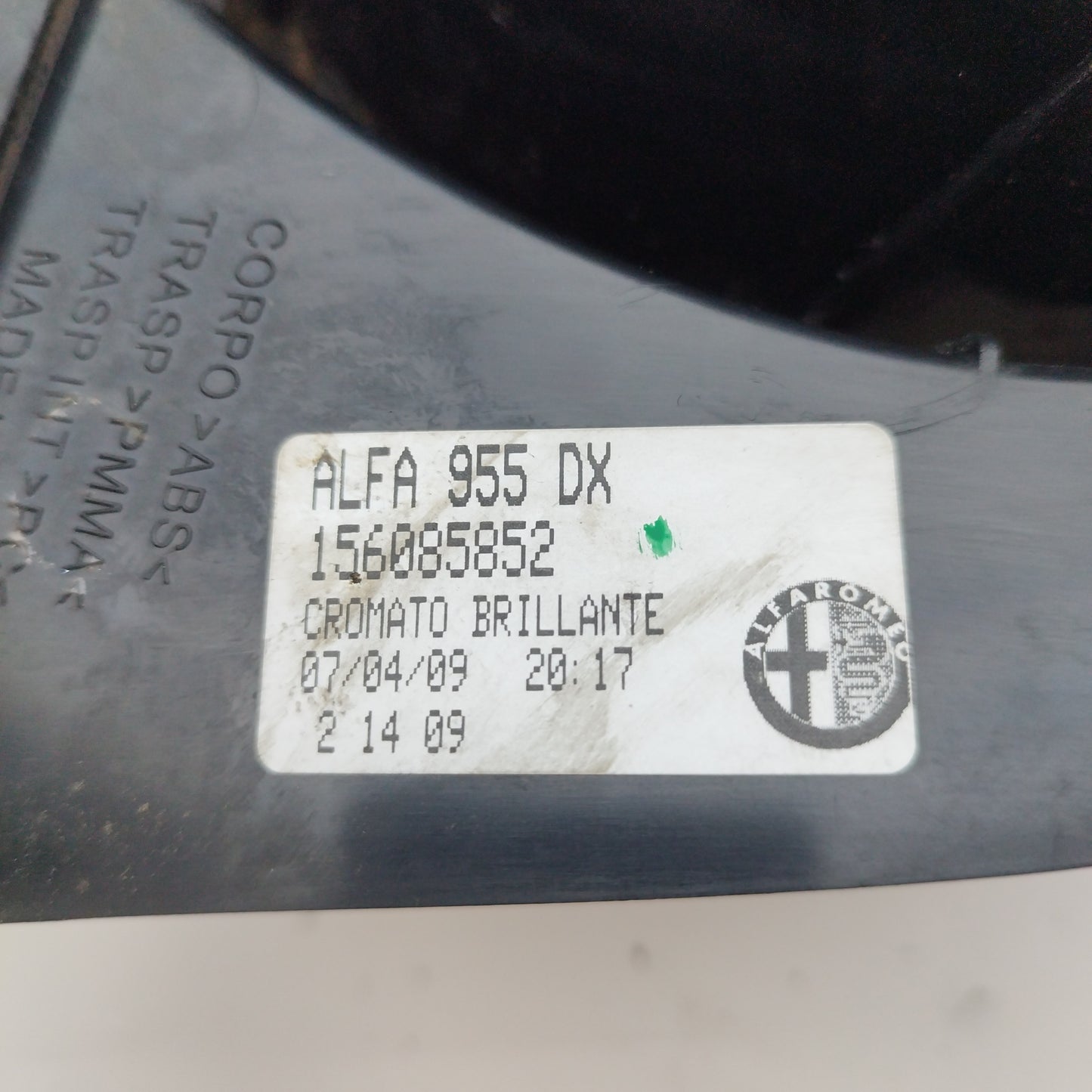 Right rear light Alfa Romeo Mito 2009 code 156085852 ecoAC3301