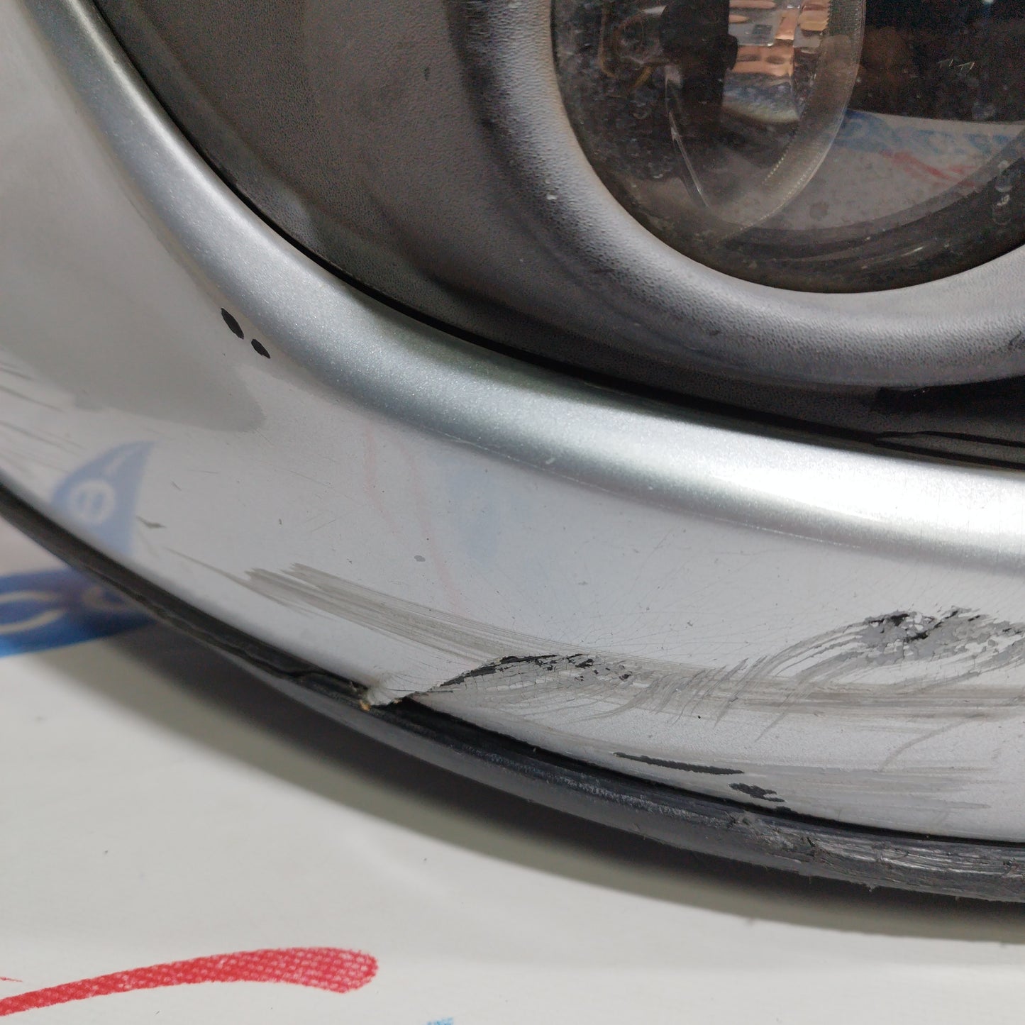 Front bumper silver gray Volkswagen Touran 2007 ecoAC3442