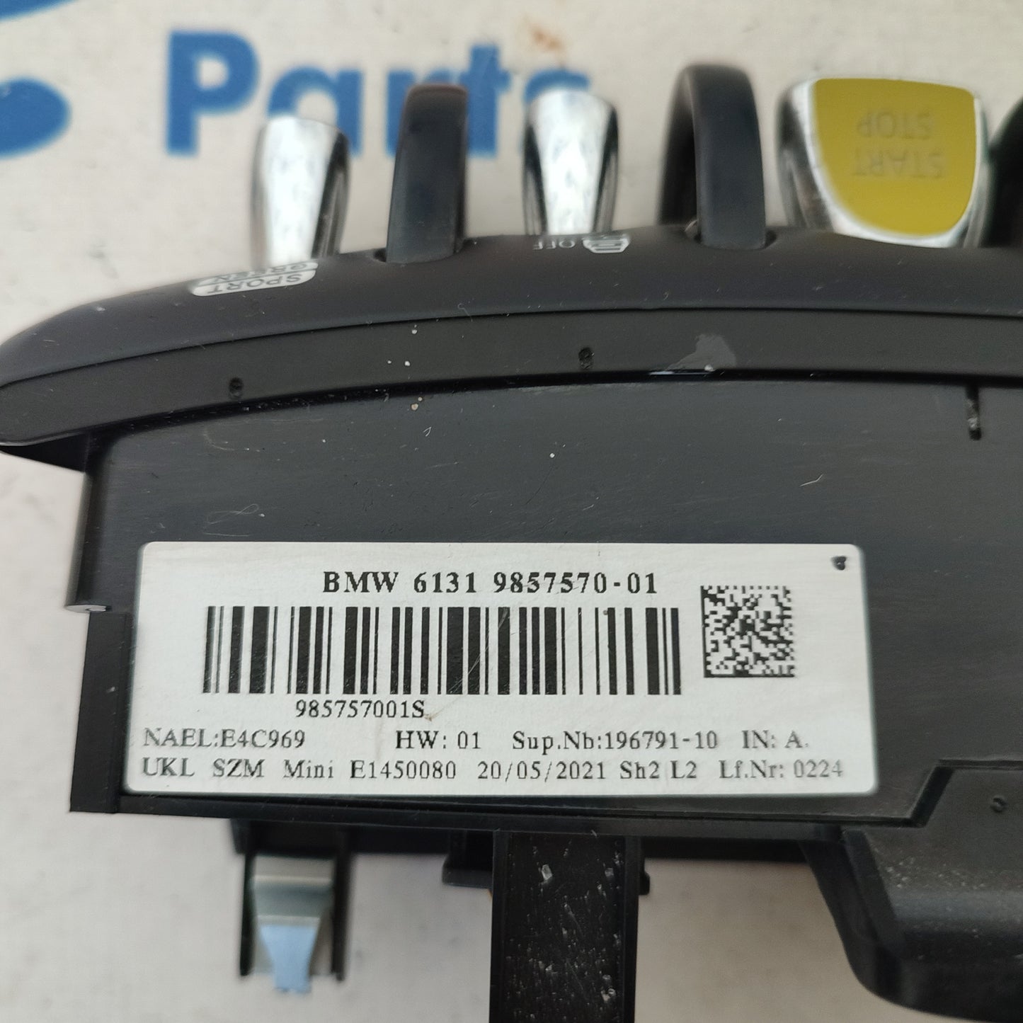 Complete start stop button panel mini Cooper F56 SE 2021 code: 61319857570-01 ecoAG1450