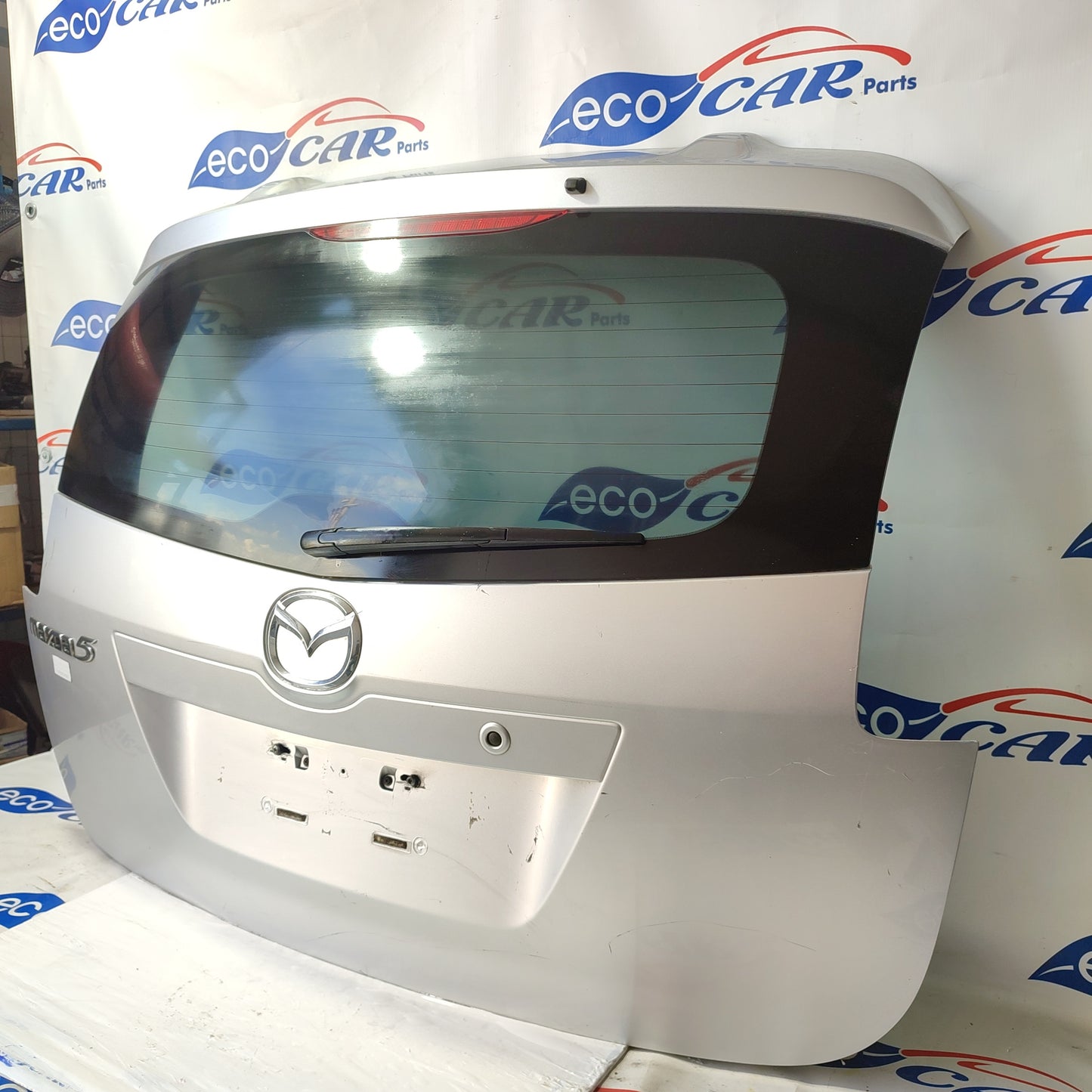 Mazda 5 2005 ecoAG1813 Silbergraue Heckklappe