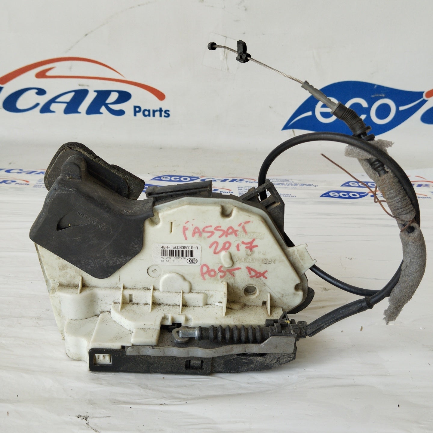 Right rear lock Volkswagen Passat 2015 7pin code: 46a-5e0839016-a ecoAG2319