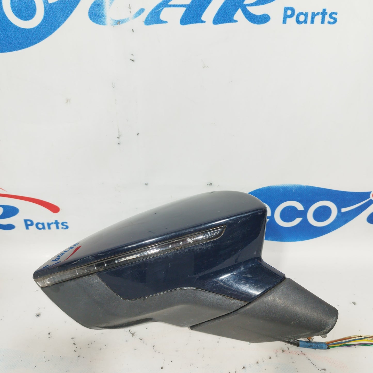 Dark blue right mirror Seat Leon 2015 2 pins 12 wires cod. e9026684 ecoAC4500