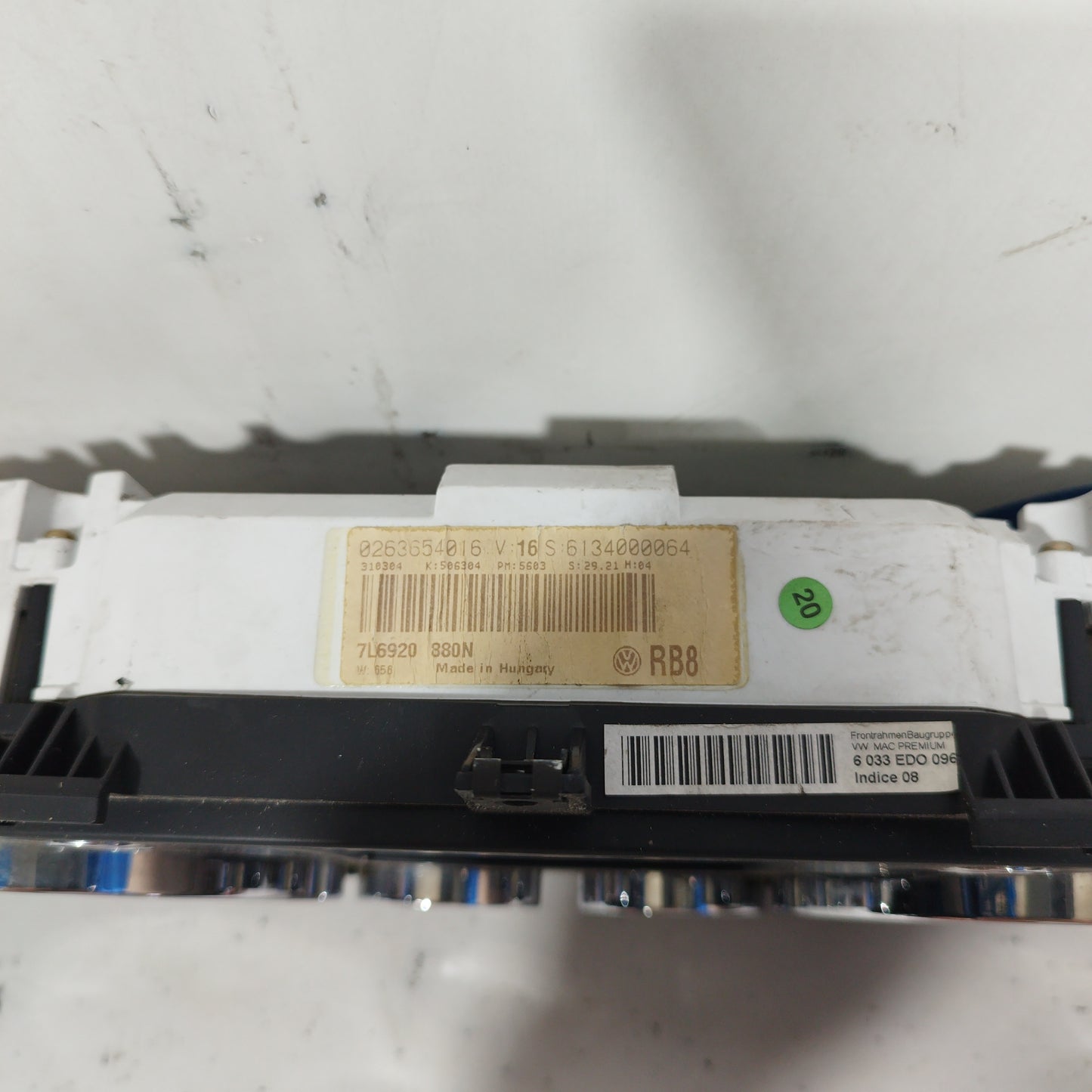 Instrumententafel Volkswagen Touareg 2005 5.0 TDI V10 Code 0263654016 / 7L6920880N ecoAC4508