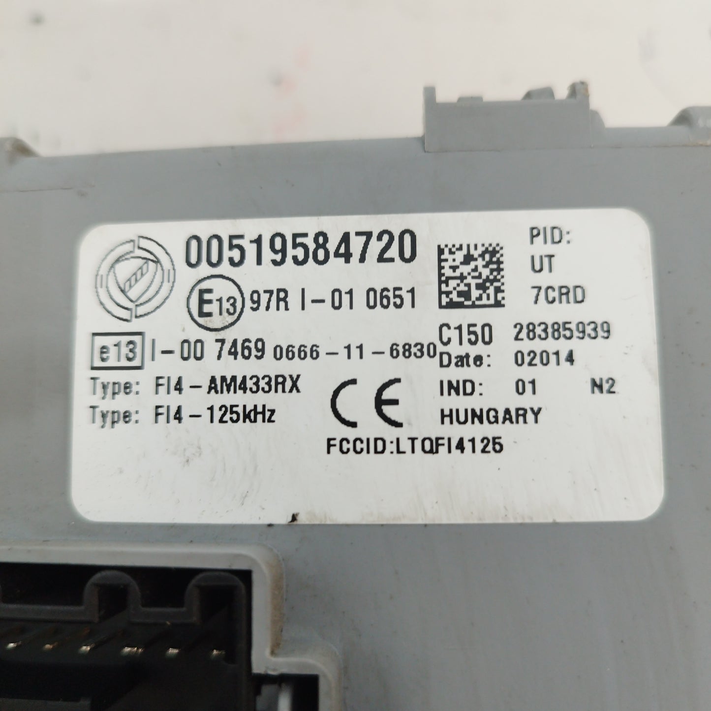 Centralina body computer Fiat New Panda 2013 codice: 00519584720 ecoAC4776