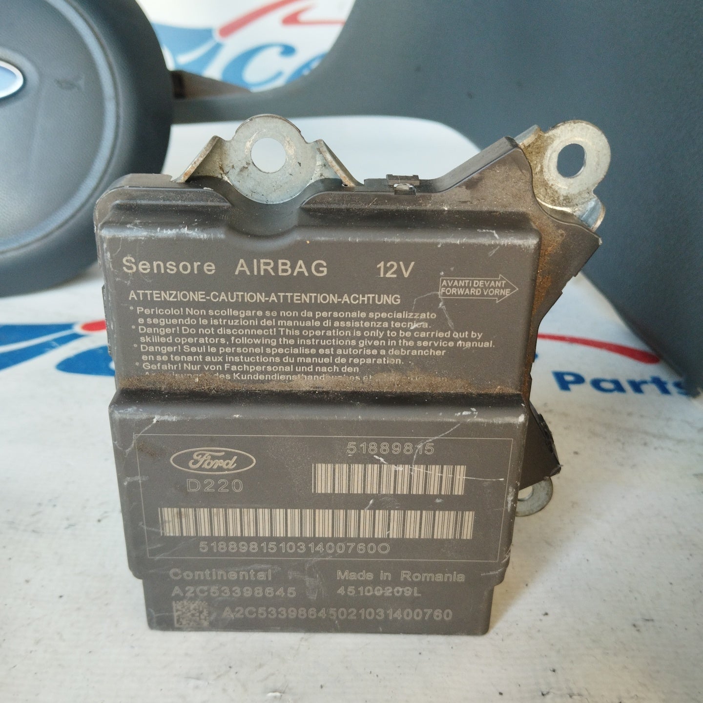 Airbag-Kit für Ford Ka 1.2 B, Baujahr 2013, Code: A2c53398645 ecoAG2592