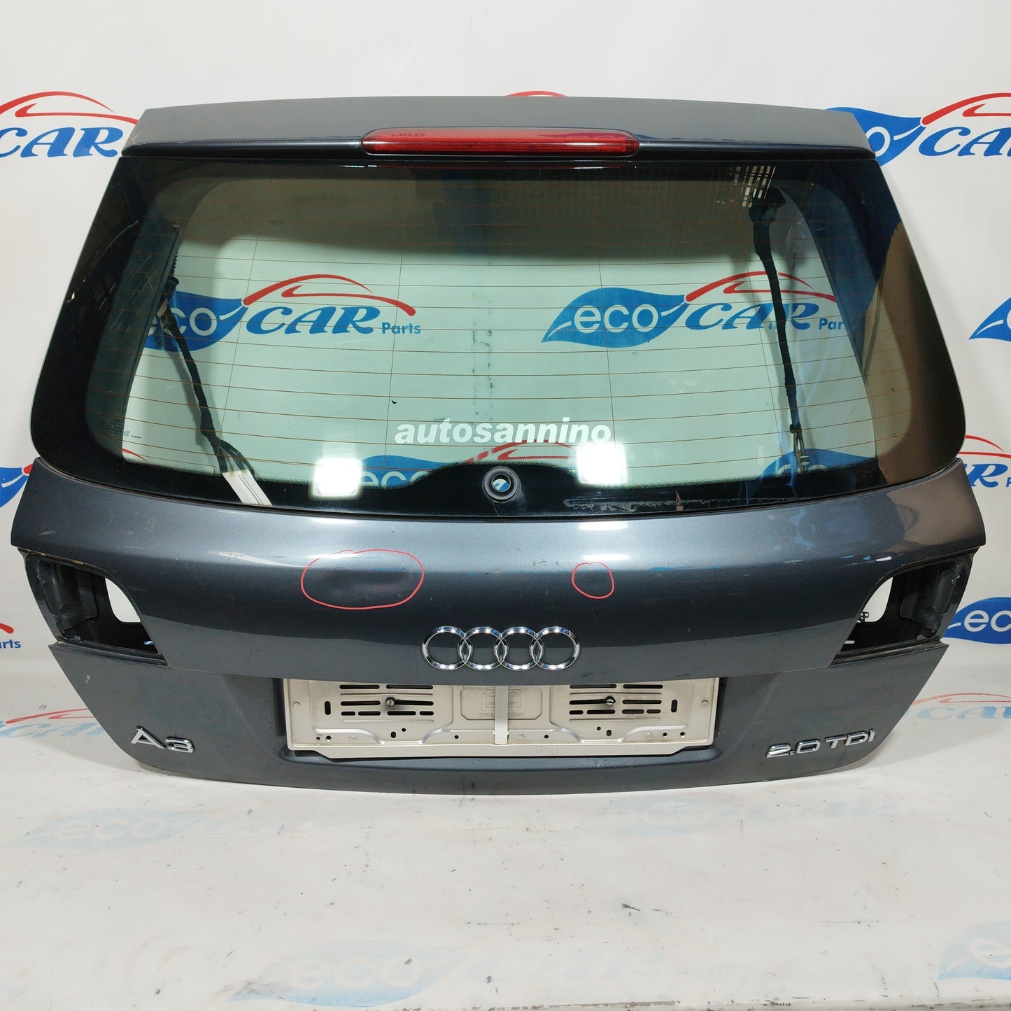 Dunkelgraue Heckklappe Audi A3 Sportback 2007 ecoAC4913