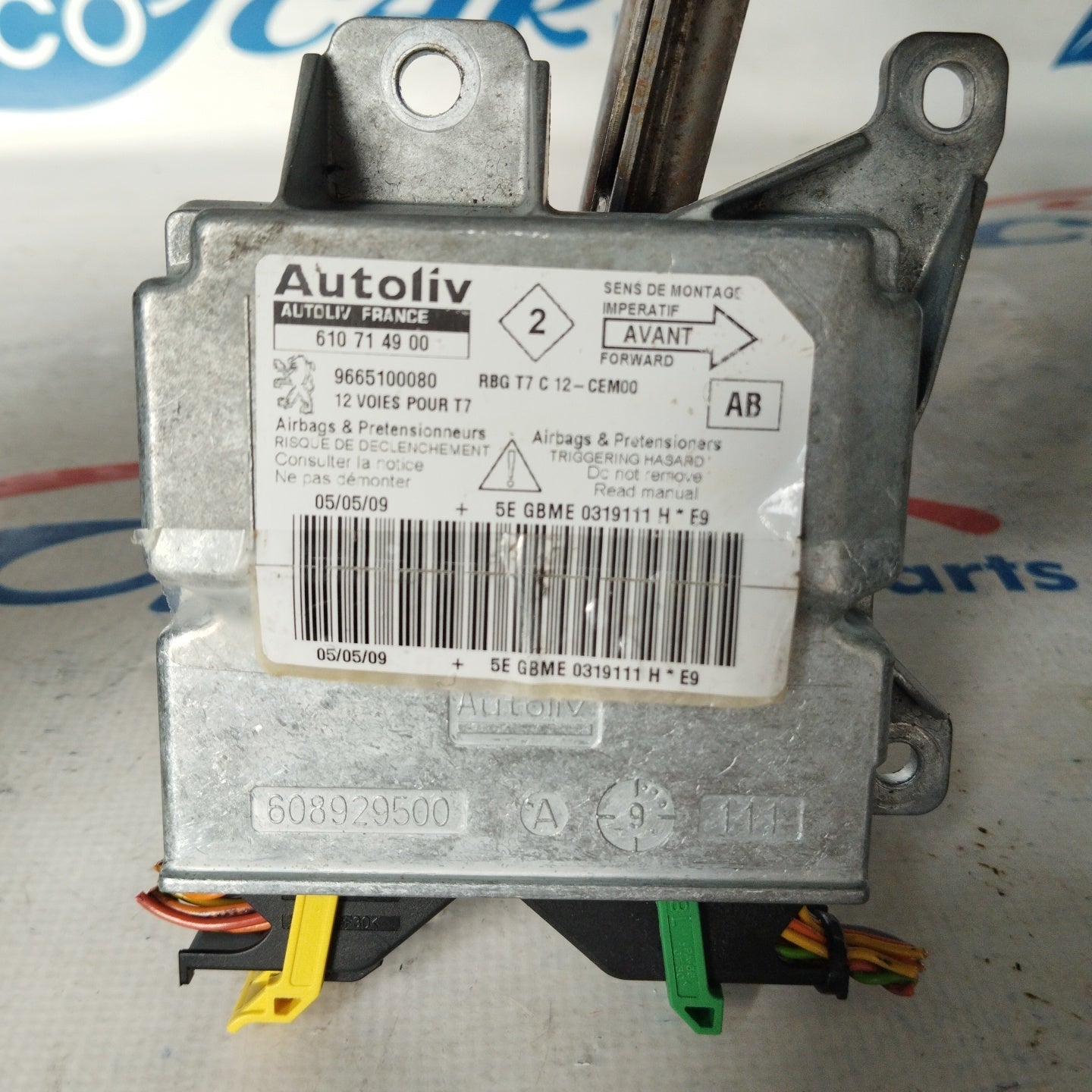 Airbag kit Peugeot 308 1.6 HDI 2010 code: 610714900 ecoAG2719