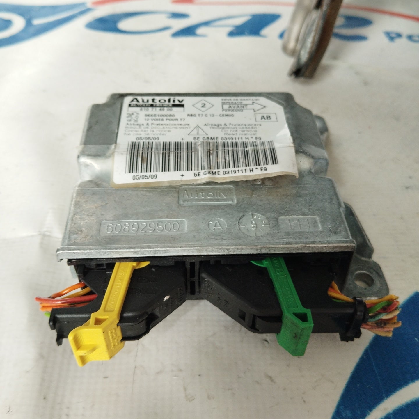 Airbag kit Peugeot 308 1.6 HDI 2010 code: 610714900 ecoAG2719