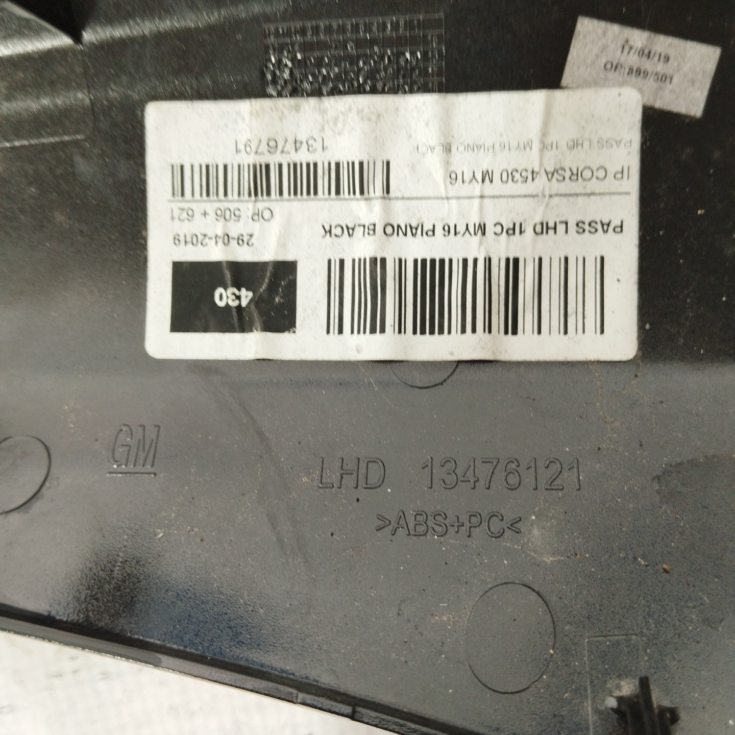 Armaturenbrettverkleidung/Rahmen mit Lüftungsdüse rechts, Opel Corsa, E-Code: 13476121 ecoAG2725
