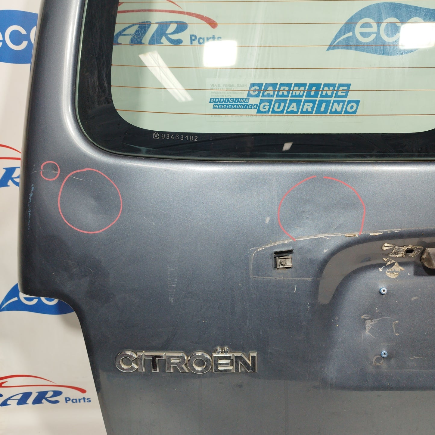Dunkelgraue Heckklappe Citroen Berlingo 2007 ecoAC5037