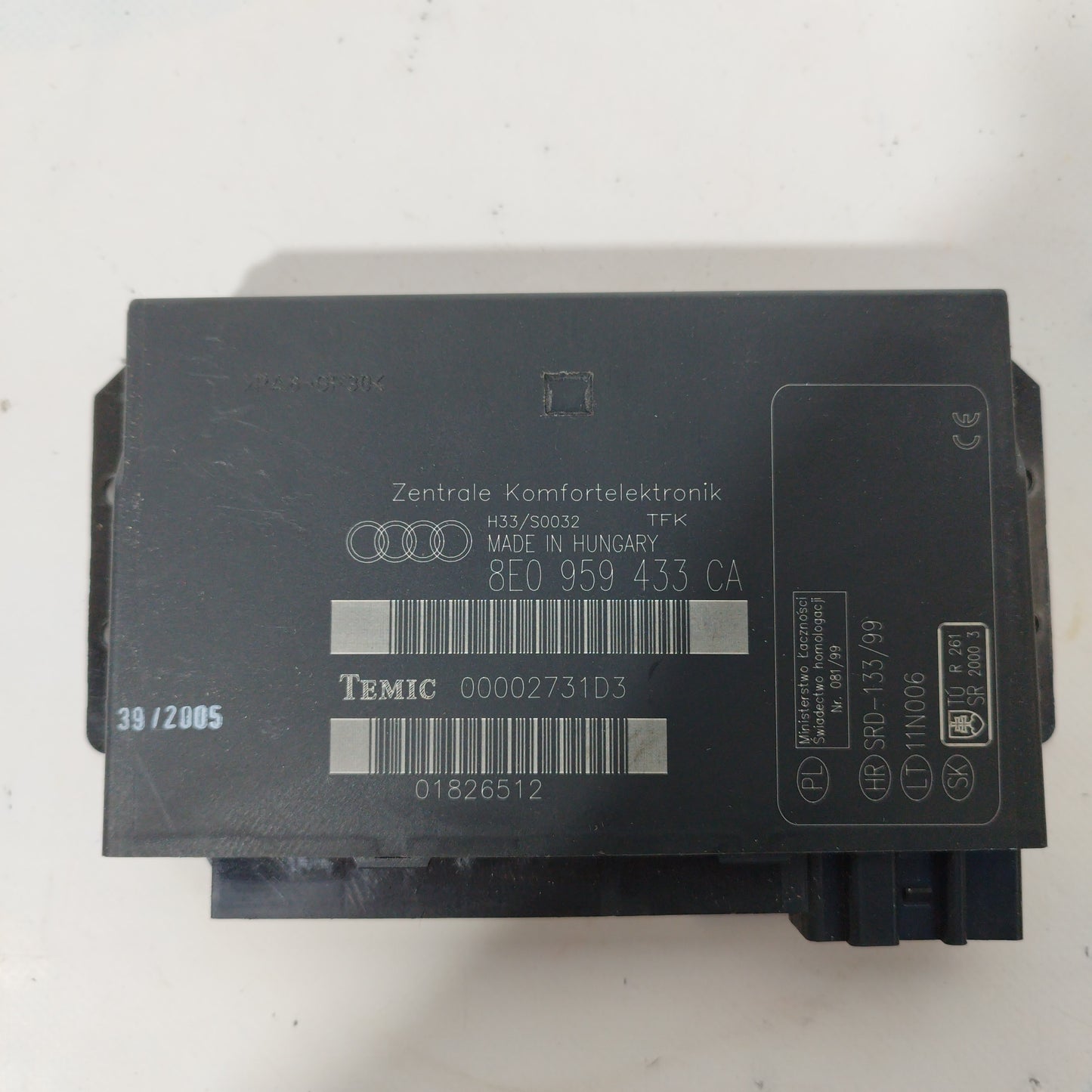 Centralina comfort Audi A4 2005 codice: 8e0959433ca ecoAC5127