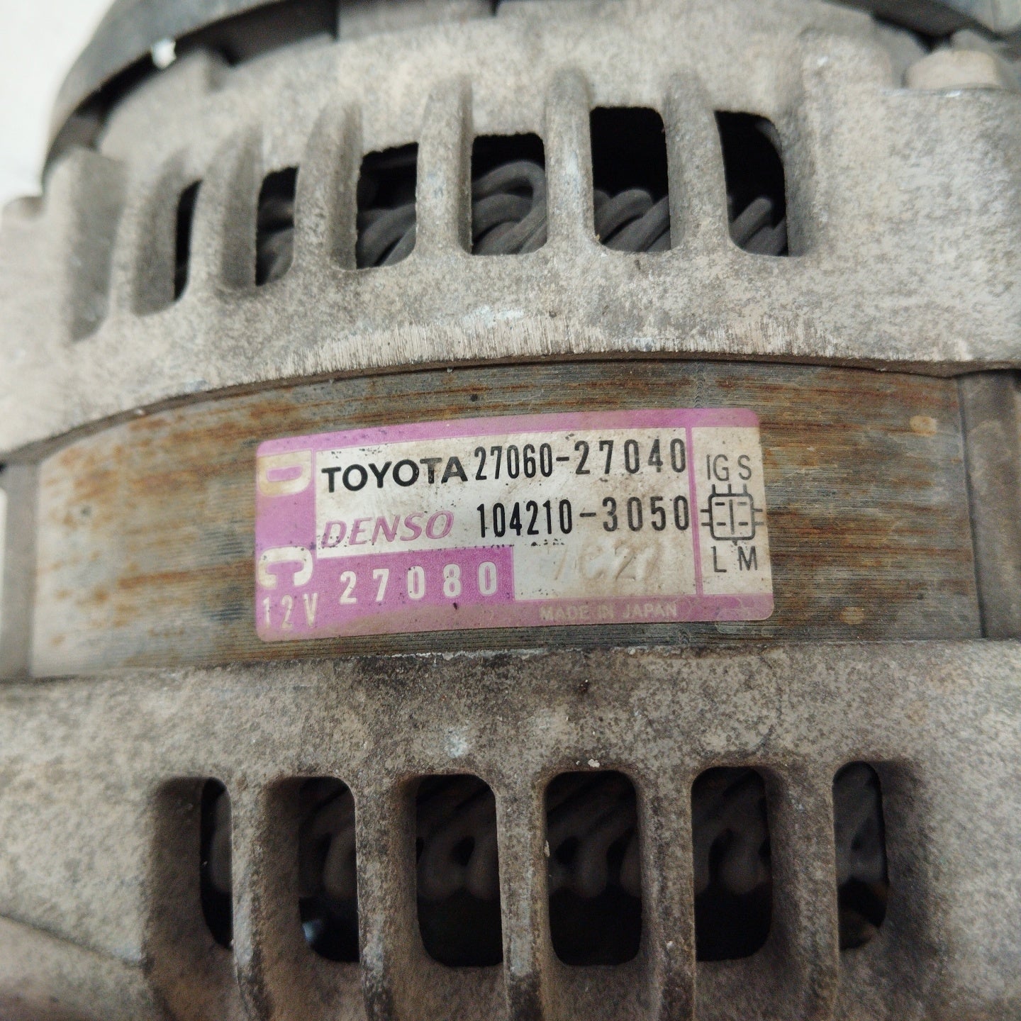 Alternatore Toyota RAV4 2.0 D 2003 Cod. 27060-27040 ecoAG2977