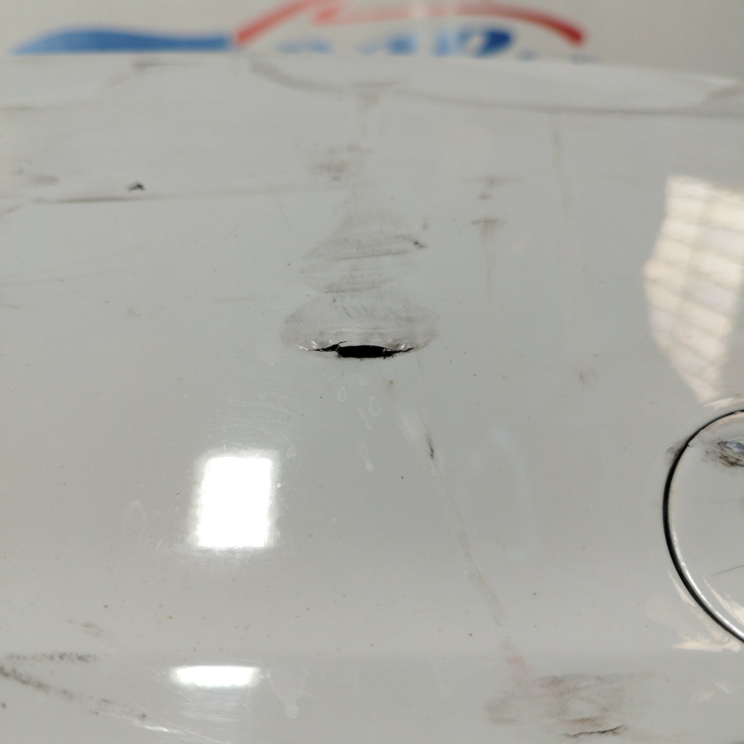 White rear bumper Chevrolet Aveo 2011 code: 95460678 ecoAC5417